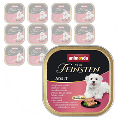 Animonda Vom Feinsten Adult 11x150g Mokra Karma Dla Psa Indyk z Szynką