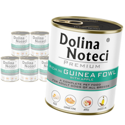 Dolina Noteci Premium Bogata w Perliczkę z Jabłkiem Puszka 6x800g Mokra Karma Dla Psa
