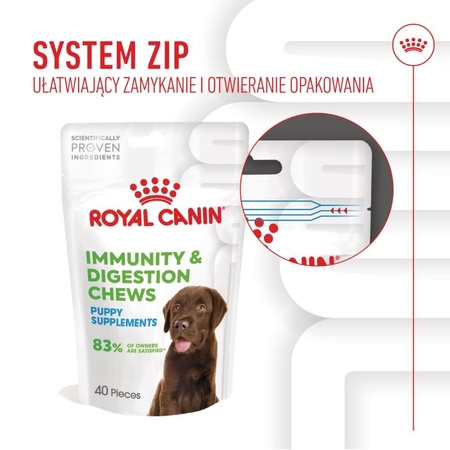 Royal Canin Supplements Dog Immunity & Digest Puppy 100g Suplementy W Postaci Przysmaków Wspierające Prawidłowe Trawienie I Odporność Szczeniąt