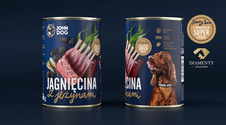 John Dog Berry Line Jagnięcina Z Jeżynami 24x400g Mokra Karma Dla Dorosłych Psów