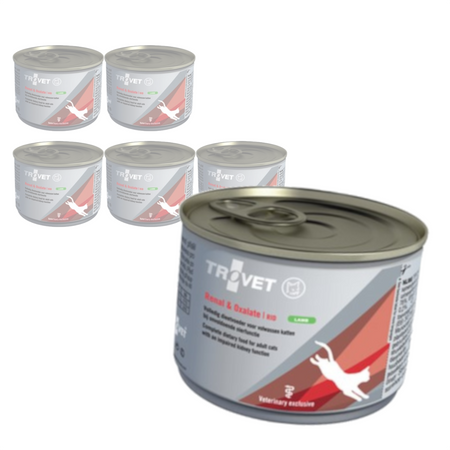 Trovet Renal & Oxalate RID 6x200g Dietetyczna Mokra Karma z Jagnięciną Dla Kotów z Niewydolnością Nerek Kamicą Szczawianową i Cystynową