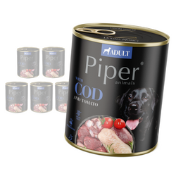 Piper Adult Mokra Karma Dla Psa 6x800g Z Dorszem I Pomidorem