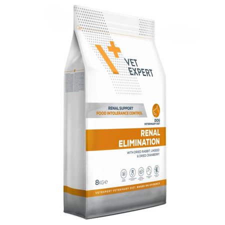 Vet Expert Renal Elimination 8kg Sucha Karma Weterynaryjna Dla Psów z Niewydolnością Nerek Królik z Kaczką