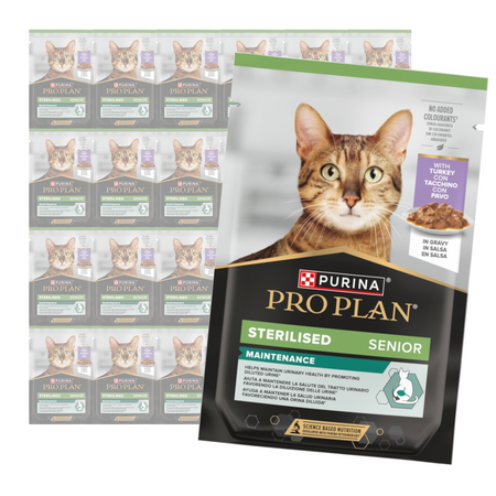 Purina Pro Plan Senior 7+ Sterilised Maintenance 24x85g Mokra Karma Dla Kota z Indykiem w Sosie