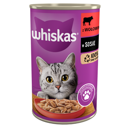POLECANY SKLEP ✰ Whiskas Adult Puszka 400g Mokra Karma Dla Dorosłych Kotów Z Wołowiną W Sosie ✰ SZYBKA DOSTAWA ♡ RABAT 5% ZA SUBSKRYPCJE NEWSLETTERA