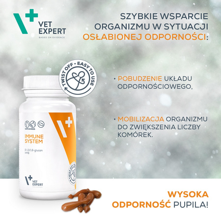 Suplementy dla psa i kota VetExpert Immune System ODPORNOŚĆ 30 kapsułek