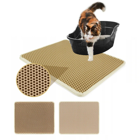 Wycieraczka Pod Kuwetę Zatrzymuje 90% Żwirku 30*30 BEŻOWA