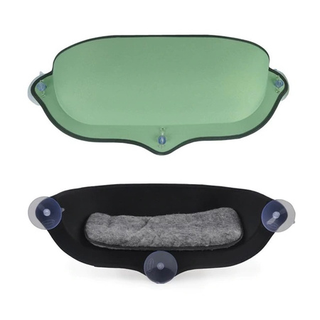 Legowisko dla kota na okno na przyssawkach hamak kolor ZIELONY