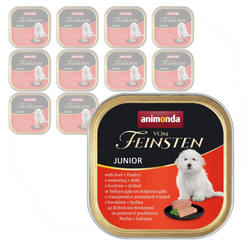 Animonda Vom Feinsten Junior 11x150g Mokra Karma Dla Szczeniąt Wołowina Z Drobiem