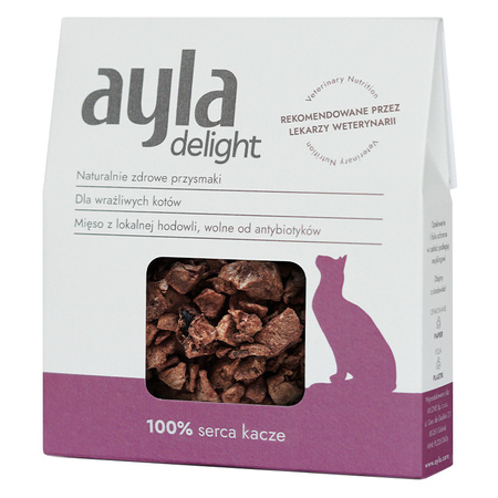 Ayla Delight Serca Kacze 28g Liofilizowany Przysmak Dla Kota 100% Mięsa