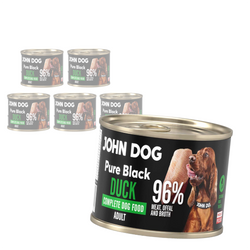 John Dog Pure Black Duck Adult 6x200g Mokra Karma Dla Psa Z Kaczką