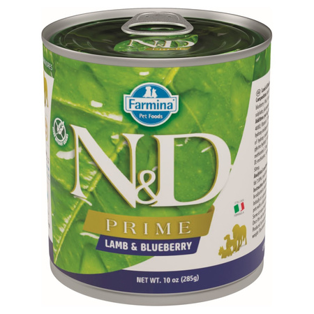 Farmina N&D Dog Prime Lamb Blueberry 12x285g Karma dla Psa z Jagnięciną i Borówkami