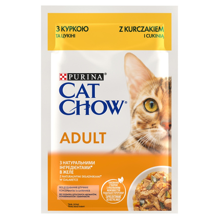 Purina Cat Chow Adult Mix Smaków 6x85g Mokra Karma Dla Kota w Galaretce i Sosie