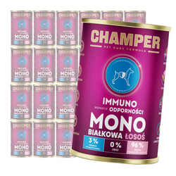 Champer Immuno Monobiałkowa 24x400g Mokra Karma Dla Psa Z Łososiem Wsparcie Odporności