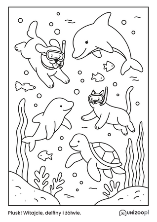 Kolorowanka ze Zwięrzętami Przygody Unika i Unii