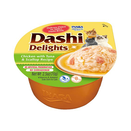 Inaba Cat Dashi Delights 12x70g Uzupełniająca Karma Dla Kota w Bulionie Mix 4 Smaków