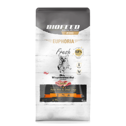 Biofeed Euphoria Fresh Pork & Goose 8kg Sucha Karma Dla Dorosłych Psów Miniaturowych I Małych Ras Ze Świeżą Wieprzowiną
