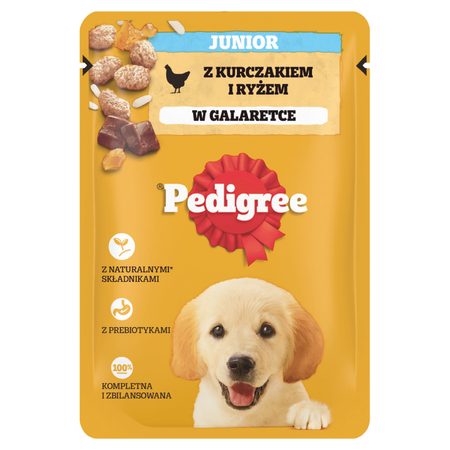 Pedigree Junior Saszetka 100g Mokra Karma Dla Psa Kawałki Bogate W Kurczaka W Galaretce