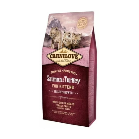 CARNILOVE CAT SALMON&TURKEY FOR KITTENS 6KG - sucha karma dla kociąt, łosoś i indyk