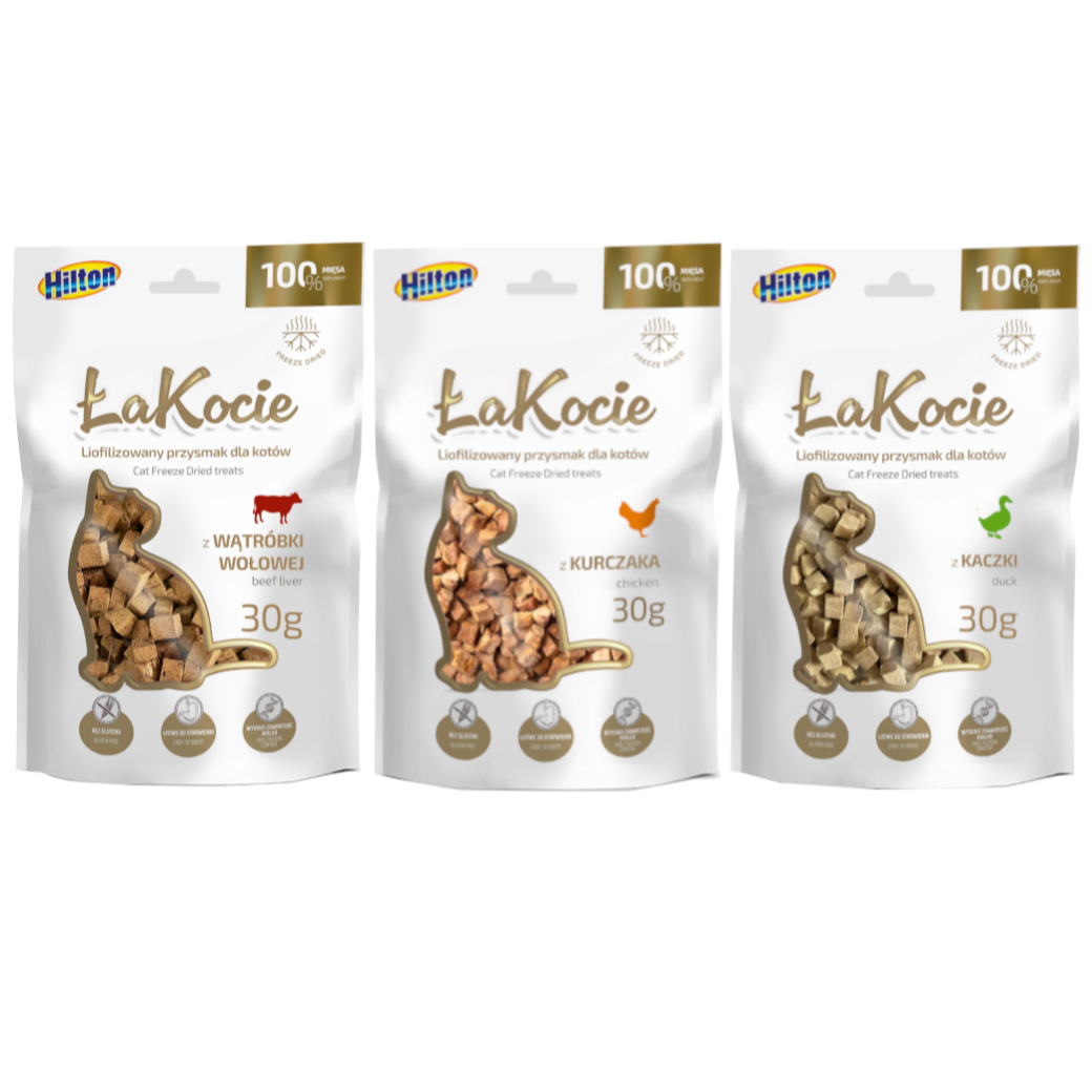 Hilton ŁaKocie Liofilizowane Naturalny Przysmak Dla Kota Mix 3 Smaków