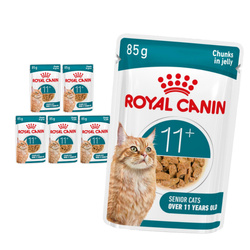 Royal Canin Ageing 11+ Mix Karma Mokra 6x85g Kawałki w Sosie i Galaretce Dla Kotów Dojrzałych Po 11 Roku Życia