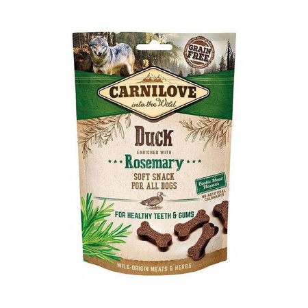 CARNILOVE SEMI MOIST SNACK DUCK ENRICHED WITH ROSEMARY 200G - przysmak dla psa, kaczka z rozmarynem