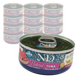 Farmina N&D Cat Natural Tuna 12x70g Mokra Karma Dla Kota z Tuńczykiem
