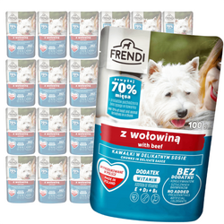 Frendi 24x100g Mokra Karma Dla Dorosłego Psa Kawałki W Sosie Z Wołowiną