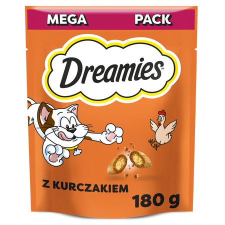 Dreamies z Pysznym Kurczakiem Mega Pack 4x180g Przysmaki dla kota
