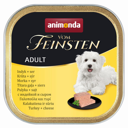 Animonda Vom Feinsten Adult 24x150g Mokra Karma Dla Psa Pasztet z Indykiem i Serem