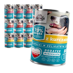 Frendi Mokra Karma Dla Psa Mix Smaków 12x400g Kawałki W Sosie Kurczak Wołowina Cielęcina