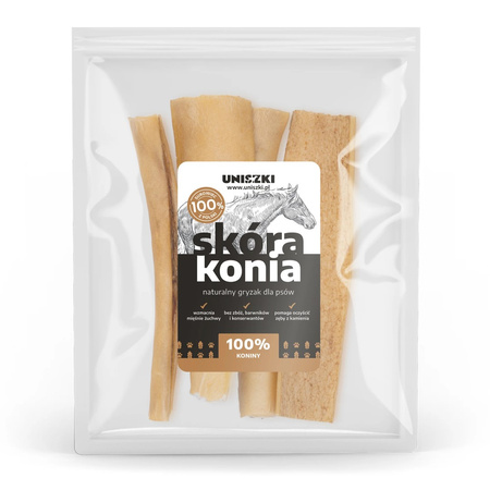 Uniszki Skóra Konia Naturalny Przysmak Suszony Dla Psa 100g