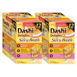 Inaba Cat Dashi Delights Silky Broth 24x40g Karma Uzupełniająca Dla Kota z Kurczakiem Serem i Łososiem
