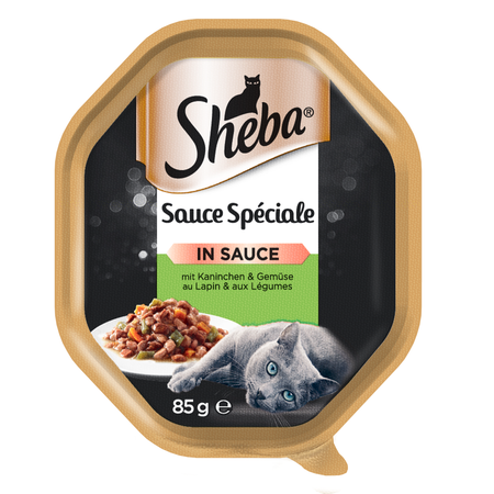 SHEBA Sauce Speciale 22x85g z Królikiem, Kaczką i Warzywami - mokra karma dla kotów w sosie