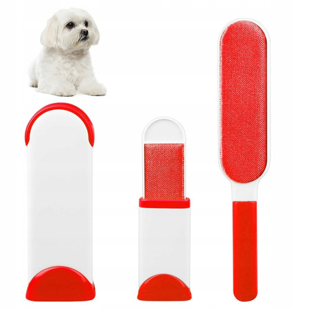 Szczotka Do Czyszczenia Ubrań Tapicerki Z Sierści Czerwona