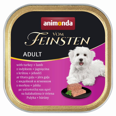Animonda Vom Feinsten Adult 6x150g Mokra Karma Dla Psa Mix Smaków Drób Cielęcina Jagnięcina Indyk Wołowina