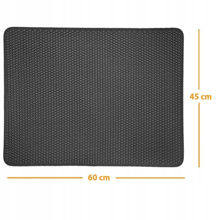 Wycieraczka Pod Kuwetę Zatrzymuje 90% Żwirku 60*45 SZARA