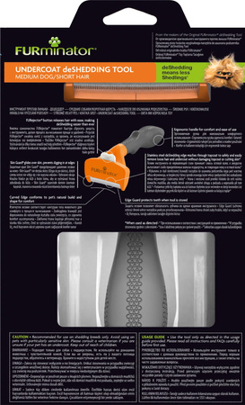 Furminator Dla Psów Krótkowłosych - Średnia Szczotka Do Psiej Sierści M