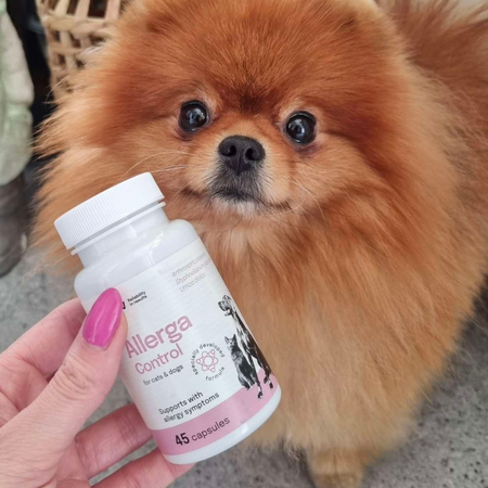 LAB-V Allerga Control Suplement Dla Psów i Kotów 90 Kapsułek Łagodzenie Alergii Wsparcie Odporności