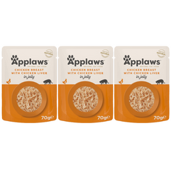 Applaws Cat Mokra Karma Dla Kota 3x70g Pierś z Kurczaka z Wątróbką w Galaretce