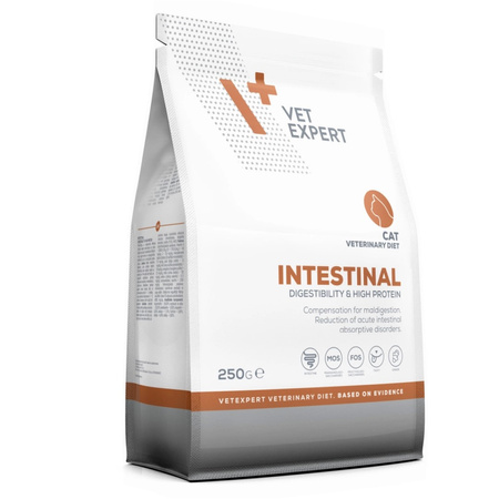 Vet Expert Intestinal Sucha Karma Weterynaryjna z Drobiem 250g Dla Kotów z Zaburzeniami Trawienia i Wchłaniania