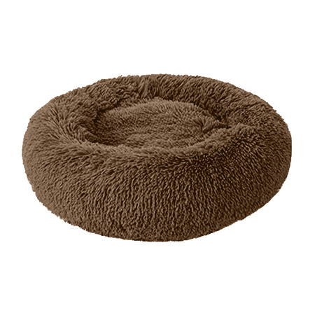 Legowisko Dla Psa I Kota Pluszowe M 60cm Ciepłe Brązowe