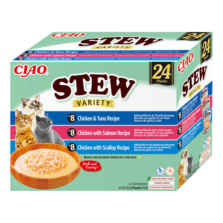 Inaba Cat Ciao Stew 48x40g Uzupełniająca Karma Dla Kota Potrawka Mix Smaków