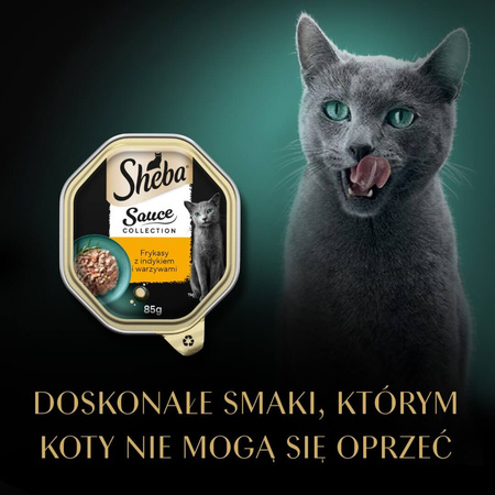 SHEBA Sauce Speciale 85g z Indykiem i Warzywami - mokra karma w sosie
