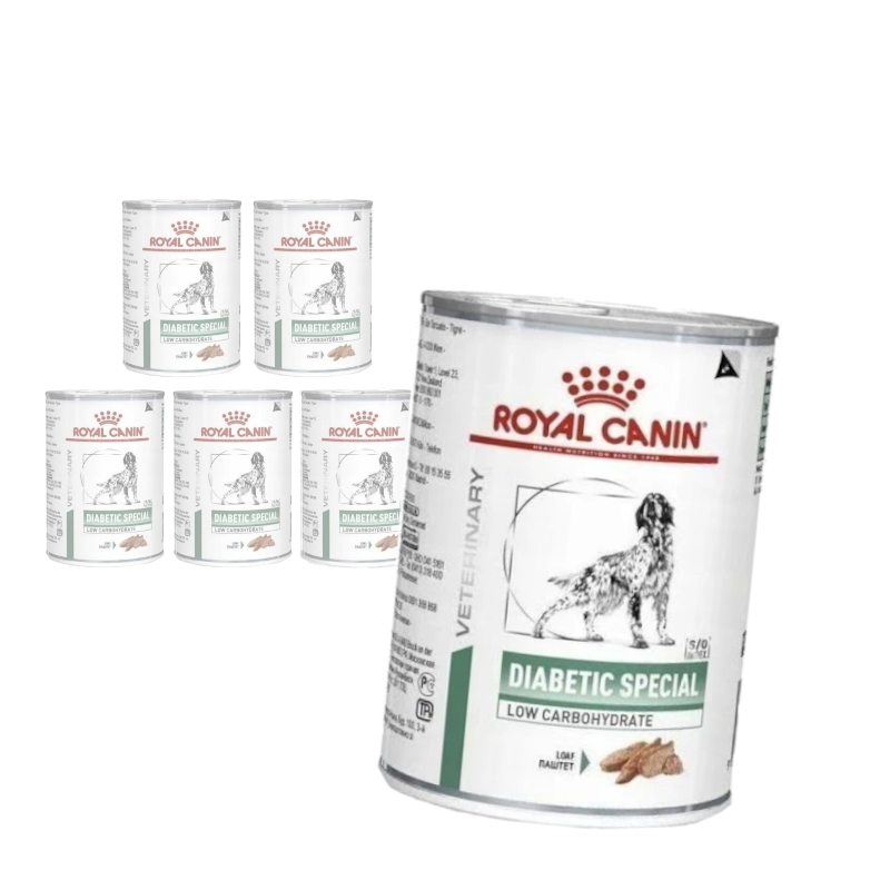Royal Canin Veterinary VHN Dog Diabetic Low Carbohydrate Loaf Mokra Karma Pasztet Dla Psów Kontrola Cukru