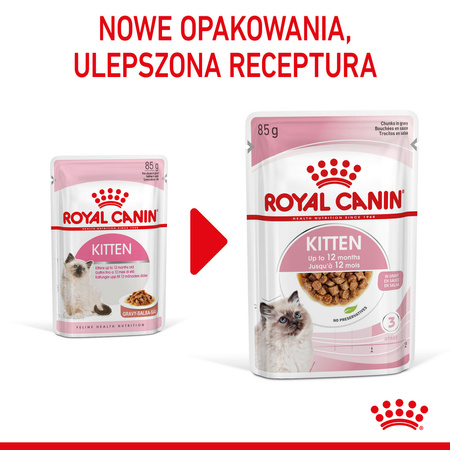 Royal Canin FHN Kitten Instinctive 24x85g Karma Mokra W Sosie Dla Kociąt Do 12 Miesiąca Życia