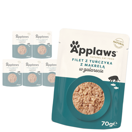 Applaws Cat Mokra Karma Dla Kota 6x70g Filet z Tuńczyka z Makrelą w Galaretce