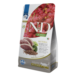 Farmina N&D Cat Quinoa Neutered Duck Brocolli & Asparagus 1,5kg Sucha Karma Dla Kotów Kastrowanych Kaczka z Brokułem