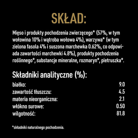 Cesar WOŁOWINA z groszkiem, marchewką i ziołami 400g Puszka, mokra karma dla dorosłych psów