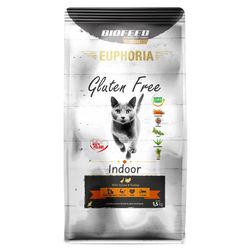 Biofeed Euphoria Gluten Free Indoor 1,5kg Sucha Karma Dla Kotów Niewychodzących z Indykiem i Gęsią